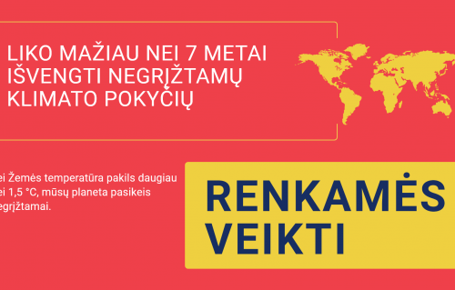 Liko mažiau nei 7 metai išvengti negrįžtamų klimato pokyčių